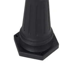 QAZQA Gartenbeleuchtung|Laternen Außen*Klassische Laterne schwarz 3-Licht IP44 - Hauptstadt