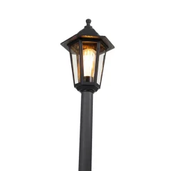 QAZQA Gartenbeleuchtung|Laternen Außen*Klassische Laterne Schwarz IP44 - New Haven