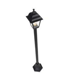 QAZQA Gartenbeleuchtung|Laternen Außen*Klassische Laterne schwarz 122 cm - Hauptstadt