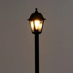 QAZQA Gartenbeleuchtung|Laternen Außen*Klassische Laterne schwarz 122 cm - Hauptstadt