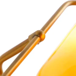 QAZQA Tischlampen|Wohnzimmerlampen*Klassische Notarlampe Bronze mit Braunglas - Banker