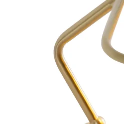 QAZQA Tischlampen|Wohnzimmerlampen*Klassische Notarlampe Gold mit geräuchertem Spiegelglas - Banker