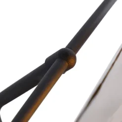 QAZQA Tischlampen|Wohnzimmerlampen*Klassische Notarlampe schwarz mit geräuchertem Spiegelglas - Banker