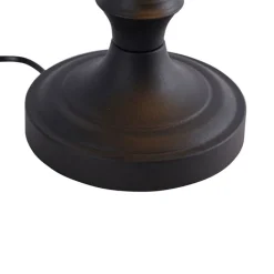 QAZQA Tischlampen|Wohnzimmerlampen*Klassische Notarlampe schwarz mit geräuchertem Spiegelglas - Banker