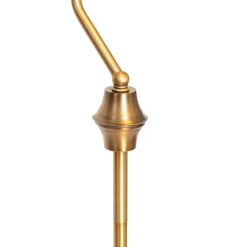 QAZQA Stehlampen|Wohnzimmerlampen*Klassische Notar-Stehlampe Bronze mit grünem Glas - Banker