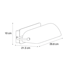 QAZQA Schlafzimmerlampen|Küchenlampen*Klassische Notar-Wandleuchte aus Messing mit grünem Glas – Banker