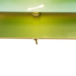 QAZQA Schlafzimmerlampen|Küchenlampen*Klassische Notar-Wandleuchte aus Messing mit grünem Glas – Banker