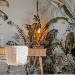 QAZQA Pendelleuchten|Wohnzimmerlampen*Klassische Pendelleuchte Gold mit Seil - Animal Monkey