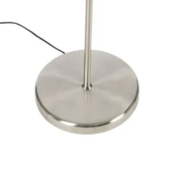 QAZQA Stehlampen|Wohnzimmerlampen*Klassische Stehlampe Stahl mit weißem Schirm verstellbar - Ladas