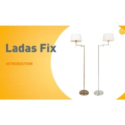 QAZQA Stehlampen|Wohnzimmerlampen*Klassische Stehlampe Stahl mit weißem Schirm verstellbar - Ladas