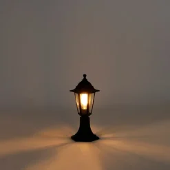 QAZQA Gartenbeleuchtung|Laternen Außen*Klassische Stehleuchte für den Außenbereich schwarz 42,2 cm IP44 - New Haven