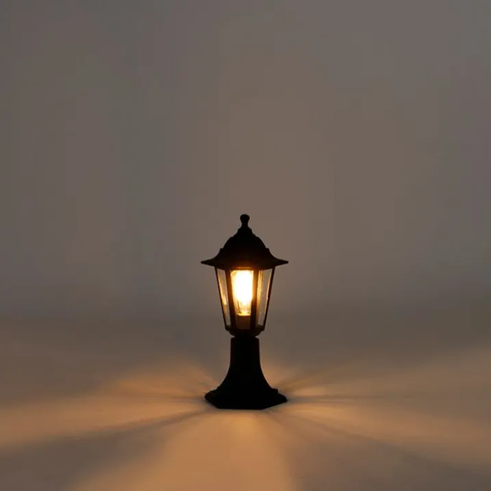 QAZQA Gartenbeleuchtung|Laternen Außen*Klassische Stehleuchte für den Außenbereich schwarz 42,2 cm IP44 - New Haven