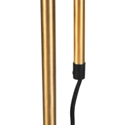 QAZQA Lampen Für Dein Homeoffice|Schlafzimmerlampen*Klassische Stehleuchte mit weißem Lampenschirm - Ashley