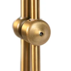 QAZQA Lampen Für Dein Homeoffice|Schlafzimmerlampen*Klassische Stehleuchte mit weißem Lampenschirm - Ashley