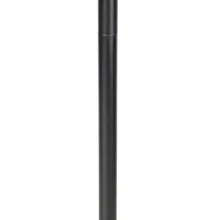 QAZQA Stehlampen|Wohnzimmerlampen*Klassische Stehleuchte schwarz mit Granny B Schirm grau - Simplo