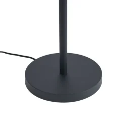 QAZQA Lampen Für Dein Homeoffice|Stehlampen*Klassische Stehleuchte schwarz mit schwarzem Lampenschirm und Leselicht - Retro