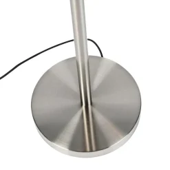 QAZQA Lampen Für Dein Homeoffice|Stehlampen*Klassische Stehleuchte Stahl mit grauem Lampenschirm und Leselicht - Retro