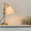 QAZQA Lampen Für Dein Homeoffice|Tischlampen*Klassische Tischlampe Bronze mit weißem Schirm - Ashley