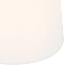 QAZQA Lampen Für Dein Homeoffice|Tischlampen*Klassische Tischlampe Bronze mit weißem Schirm - Ashley