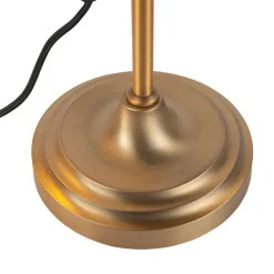 QAZQA Lampen Für Dein Homeoffice|Tischlampen*Klassische Tischlampe Bronze mit weißem Schirm - Ashley
