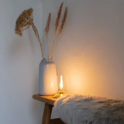 QAZQA Tischlampen|Wohnzimmerlampen*Klassische Tischlampe Gold mit Glas - Elien