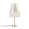 QAZQA Tischlampen|Wohnzimmerlampen*Klassische Tischlampe Messing mit Granny-Schirm creme 30 cm - Simplo