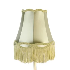 QAZQA Tischlampen|Wohnzimmerlampen*Klassische Tischlampe Messing mit Granny Shade grün 30 cm - Simplo