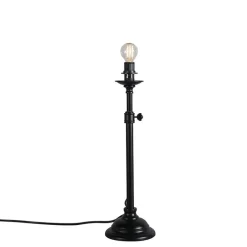 QAZQA Leuchten Ohne Schirm|Tischlampen*Klassische Tischlampe schwarz ohne Schirm verstellbar - Accia