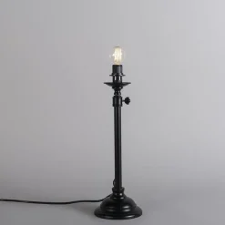 QAZQA Leuchten Ohne Schirm|Tischlampen*Klassische Tischlampe schwarz ohne Schirm verstellbar - Accia