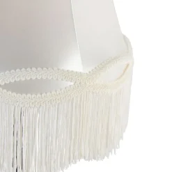 QAZQA Tischlampen|Wohnzimmerlampen*Klassische Tischlampe schwarz mit Granny-Schirm creme 30 cm - Simplo