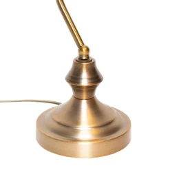 QAZQA Küchenlampen|Tischlampen*Klassische Tischlampe/Notarlampe Bronze - Banker