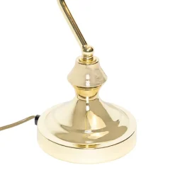 QAZQA Schlafzimmerlampen|Küchenlampen*Klassische Tischlampe/Notarlampe Messing - Banker