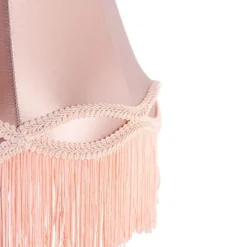 QAZQA Tischlampen|Wohnzimmerlampen*Klassische Tischleuchte schwarz mit Oma-Schirm rosa 30 cm - Simplo