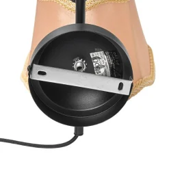 QAZQA Wandleuchten|Wohnzimmerlampen*Klassische Wandlampe schwarz mit Lampenschirm gold - Nona