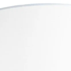 QAZQA Wandleuchten|Wohnzimmerlampen*Klassische Wandleuchte goldfarbener Stoffschirm weiß - Cas