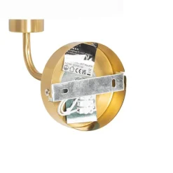 QAZQA Wandleuchten|Wohnzimmerlampen*Klassische Wandleuchte goldfarbener Stoffschirm weiß - Cas