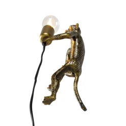 QAZQA Wandleuchten|Wohnzimmerlampen*Klassische Wandleuchte Gold - Affe Animal