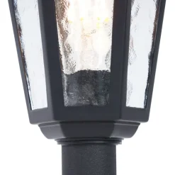 QAZQA Gartenbeleuchtung|Laternen Außen*Klassische Wegeleuchte schwarz 122cm IP44 - New Haven Gehämmert