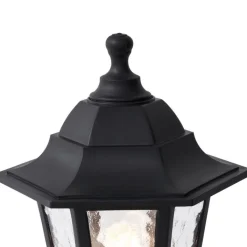 QAZQA Gartenbeleuchtung|Laternen Außen*Klassische Wegeleuchte schwarz 122cm IP44 - New Haven Gehämmert