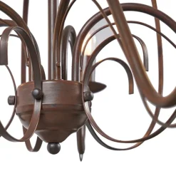 QAZQA Led-Kronleuchter|Kronleuchter*Klassischer Kronleuchter Rostbraun 8-flammig - Giuseppe