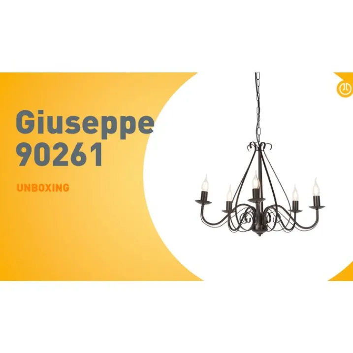 QAZQA Led-Kronleuchter|Kronleuchter*Klassischer Kronleuchter Rostbraun 5-flammig - Giuseppe