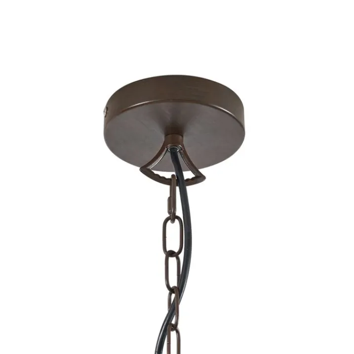 QAZQA Led-Kronleuchter|Kronleuchter*Klassischer Kronleuchter Rostbraun 5-flammig - Giuseppe