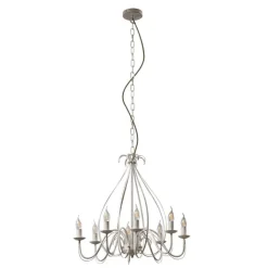 QAZQA Esszimmerlampen|Led-Kronleuchter*Klassischer Kronleuchter Creme 8-flammig - Giuseppe