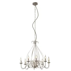 QAZQA Esszimmerlampen|Led-Kronleuchter*Klassischer Kronleuchter Creme 8-flammig - Giuseppe