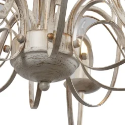 QAZQA Esszimmerlampen|Led-Kronleuchter*Klassischer Kronleuchter Creme 8-flammig - Giuseppe