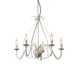 QAZQA Led-Kronleuchter|Kronleuchter*Klassischer Kronleuchter Creme 5-flammig - Giuseppe