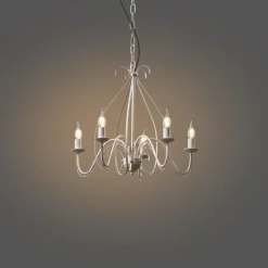 QAZQA Led-Kronleuchter|Kronleuchter*Klassischer Kronleuchter Creme 5-flammig - Giuseppe