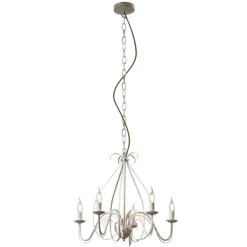 QAZQA Led-Kronleuchter|Kronleuchter*Klassischer Kronleuchter Creme 5-flammig - Giuseppe