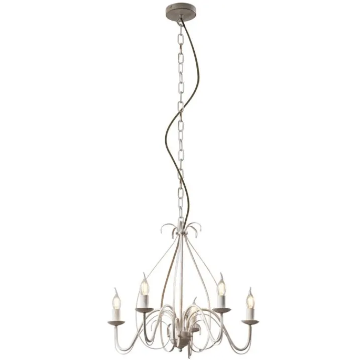 QAZQA Led-Kronleuchter|Kronleuchter*Klassischer Kronleuchter Creme 5-flammig - Giuseppe