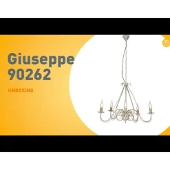 QAZQA Led-Kronleuchter|Kronleuchter*Klassischer Kronleuchter Creme 5-flammig - Giuseppe